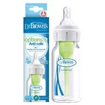 Dr. Brown's, antikoliekfles standaard Opties + smalle hals, met 0m+ speen, 120 ml