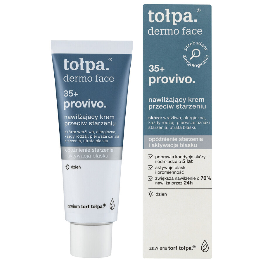 Tolpa Dermo Face, Provivo 35 +, cremă de zi hidratantă anti-îmbătrânire, 40 ml