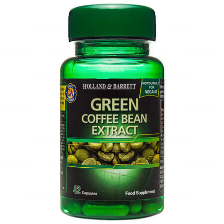 Holland &amp; Barrett, groene koffie-extract, 42 capsules