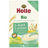 Holle 3 cereals Bio porridge, whole grains, without milk, after 6 months, 250 g