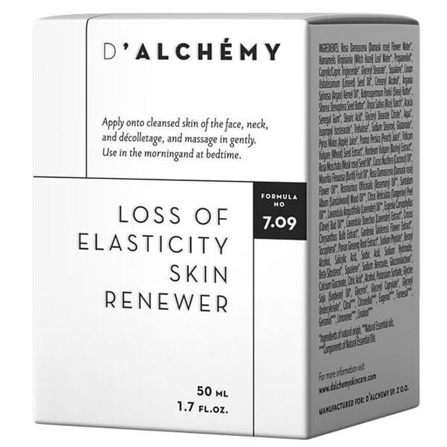 D'Alchemy, crème anti-âge pour peaux sèches et sensibles, 50 ml