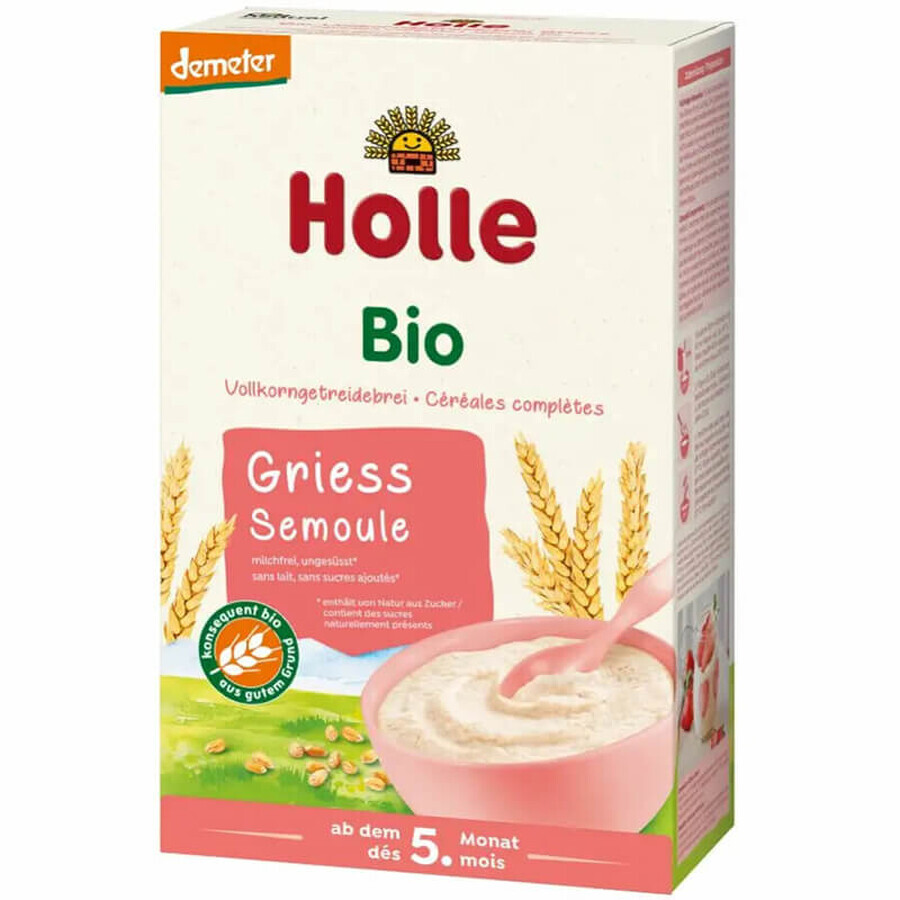 Holle semole di grano Bio, cereali integrali, senza latticini, dopo 5 mesi, 200 g