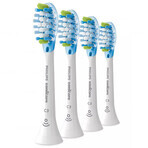 Philips, vervangende opzetborstels voor Sonicare C3 Premium Plaque Defence sonische tandenborstel, HX9044/17, wit, 4 stuks