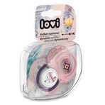 Lovi, dynamic pacifier Indian Summer, Girl, from 18 months, 2 pieces