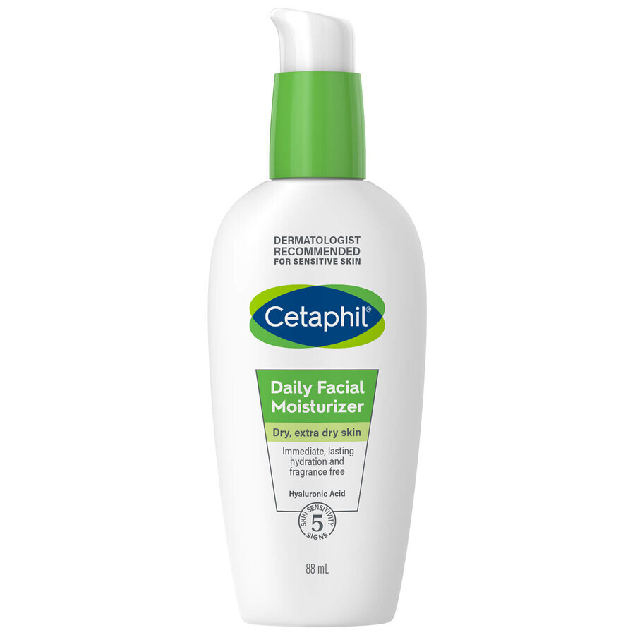 Cetaphil, crème hydratante pour le visage avec acide hyaluronique, jour, 88 ml