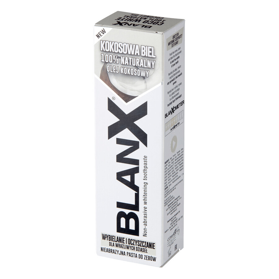 BlanX White Coconut, pasta dentífrica blanqueadora, 75 ml