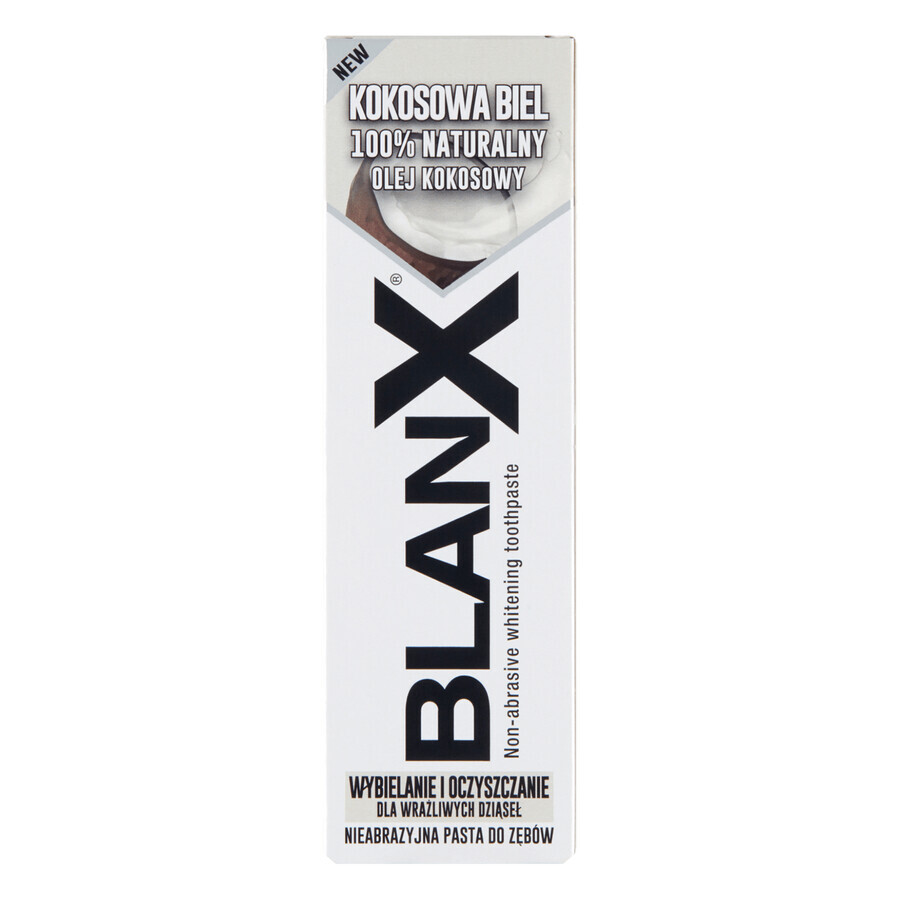 BlanX White Coconut, pasta dentífrica blanqueadora, 75 ml