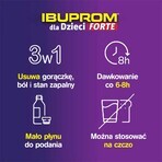 Ibuprom für Kinder Forte 200 mg/ 5 ml, Suspension zum Einnehmen, ab 3 Monaten, Erdbeergeschmack, 150 ml