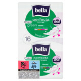 Bella Perfecta Ultra, prosoape sanitare SilkyDrai cu aripi, Maxi Green, 16 buc