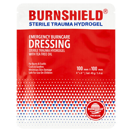 Burnshield, hydrogelverband voor brandwonden, 10 x 10 cm, 1 stuk