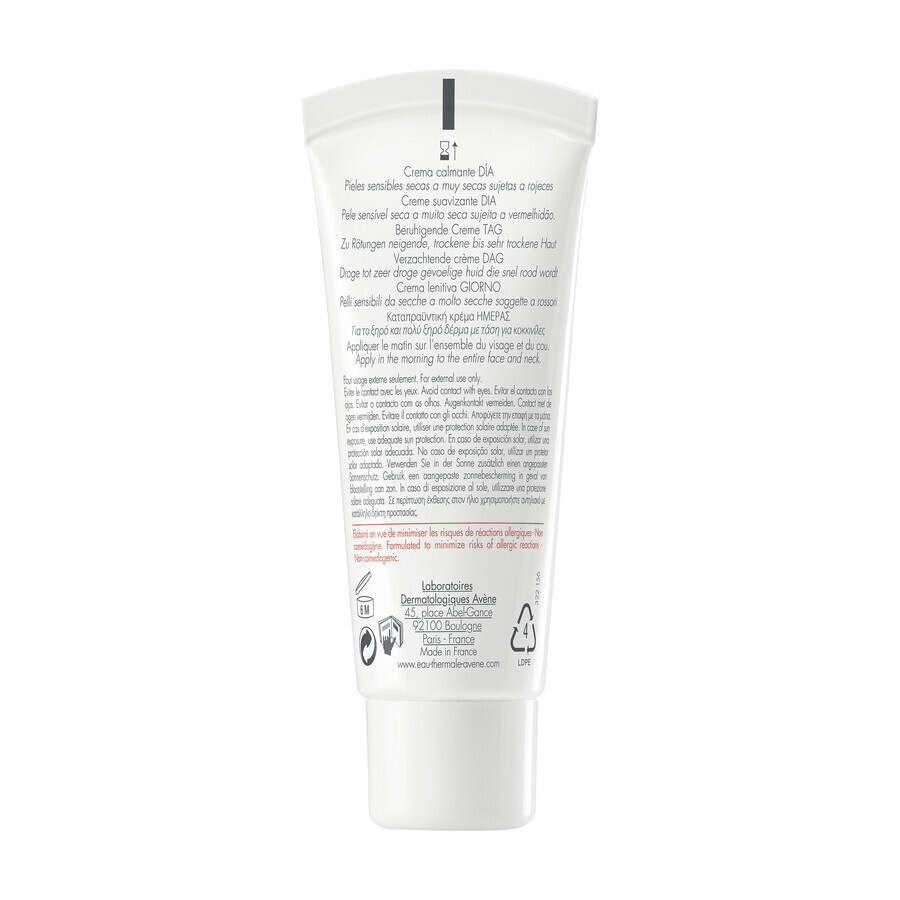 Avene Antirougeurs Jour, beruhigende Gesichtscreme, empfindliche und sehr trockene Haut, SPF 30, 40 ml