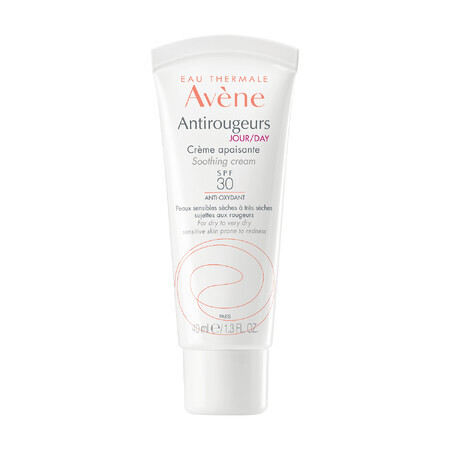 Avene Antirougeurs Jour, beruhigende Gesichtscreme, empfindliche und sehr trockene Haut, SPF 30, 40 ml