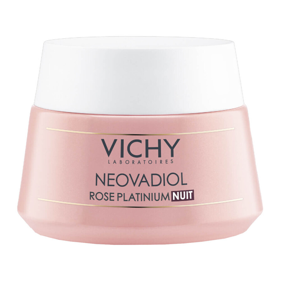 Vichy Neovadiol Rose Platinium, revitalisierende und straffende Rosen-Gesichtscreme für die reife Haut für die Nacht, 50 ml