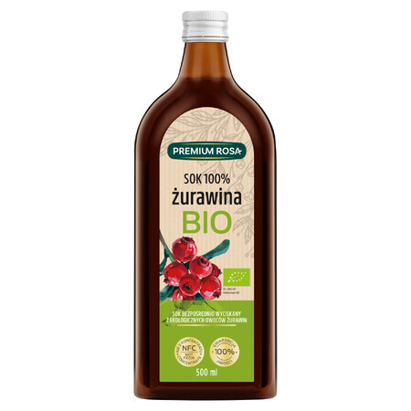 Premium Rosa Cranberry, 100% organic fruit juice, 500 ml