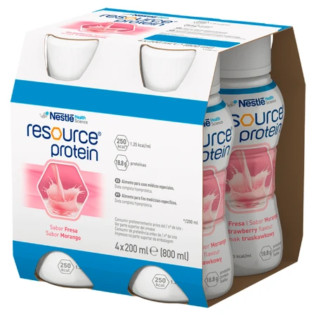 Resource Protein, supplément nutritionnel, goût fraise, 4 x 200 ml