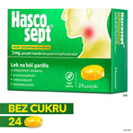 Hascosept 3 mg, lemon and honey flavor, 24 hard tablets