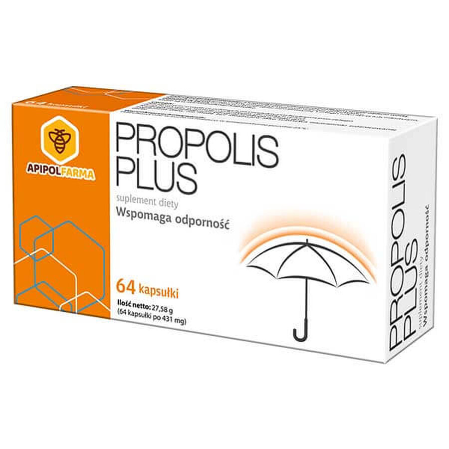 Propolis Plus, 64 capsules