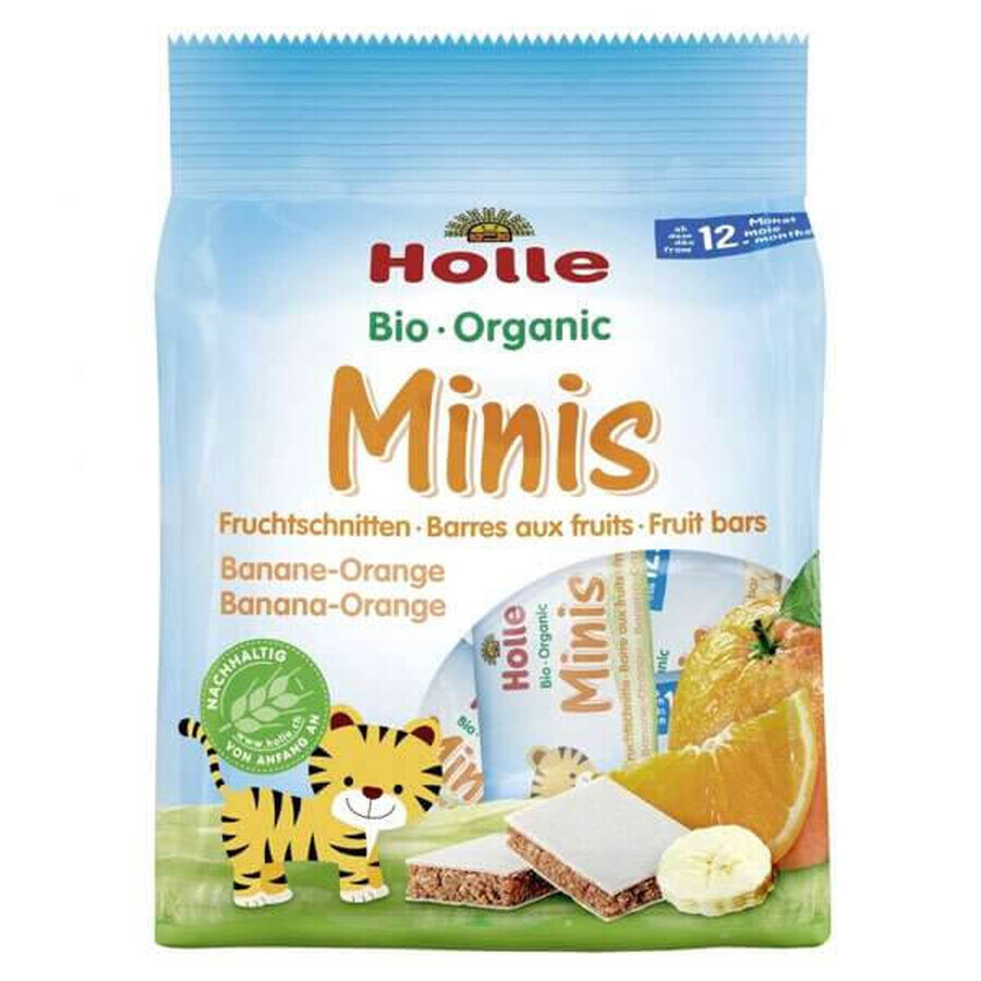 Holle Minis Bio, mini barres, banane-orange, après 12 mois, 100 g