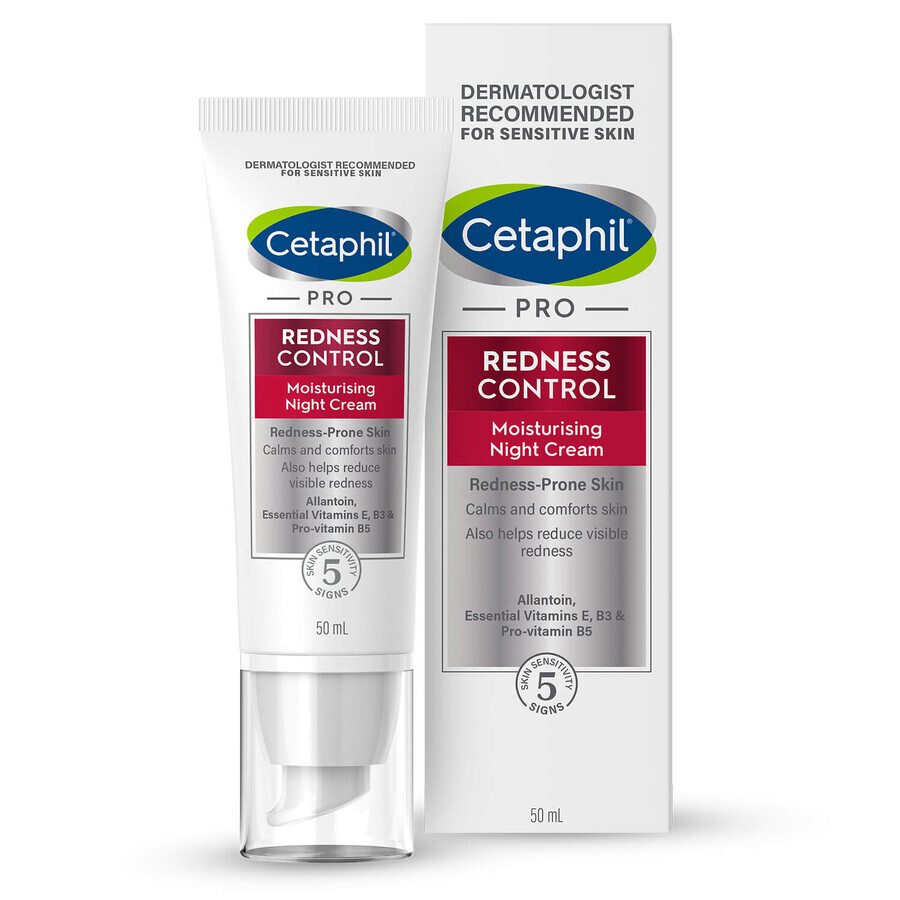 Cetaphil Pro Redness Control, hydraterende nachtcrème, gevoelige huid, 50 ml