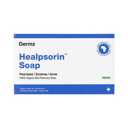 Healpsorin, Afrikaanse zwarte zeep voor psoriasis en acne, 100 g