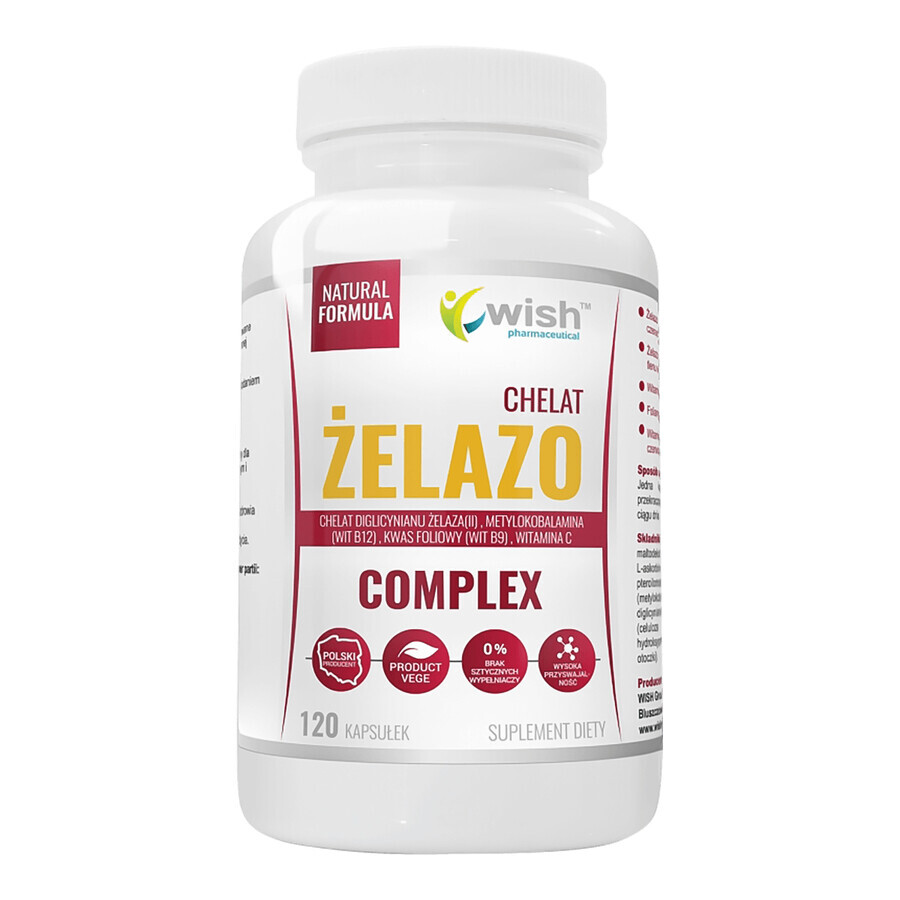 Wish Iron Chelate Complex, 120 capsules