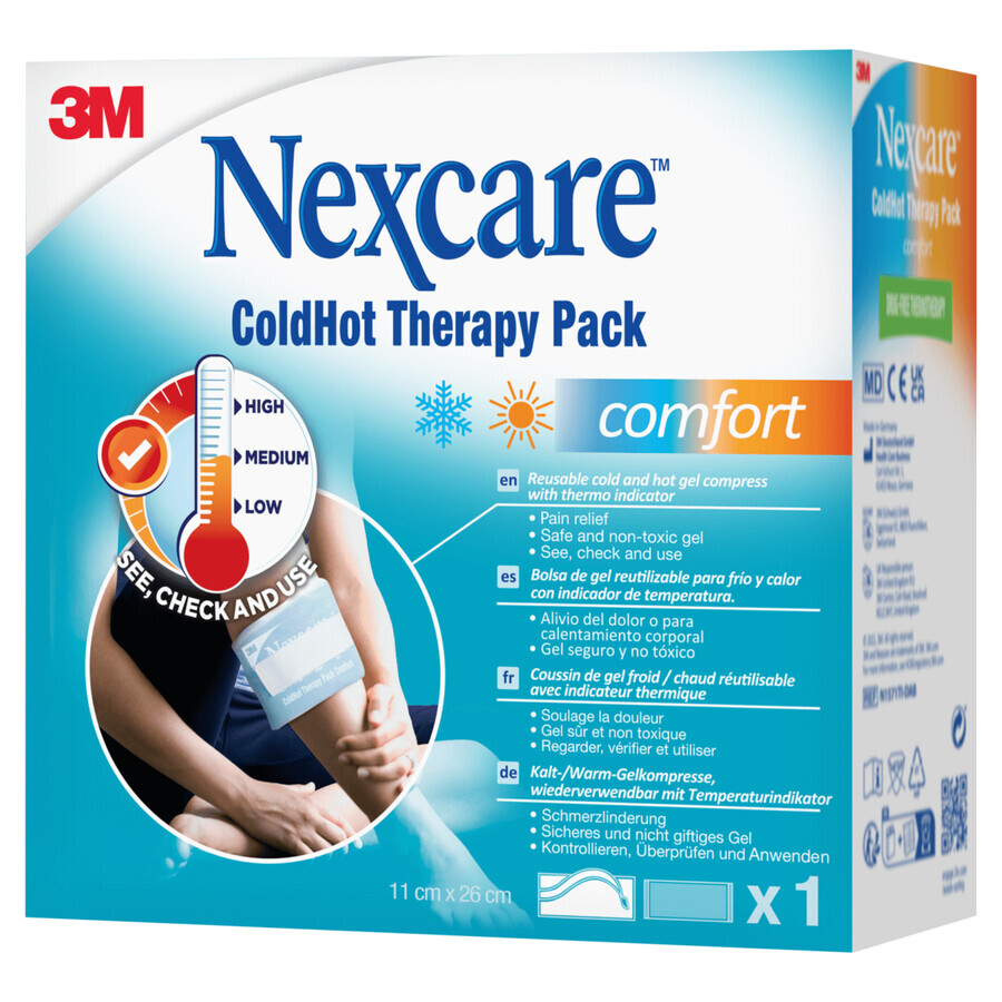 Nexcare ColdHot Comfort, gelpelotte, 11 cm x 26 cm, 1 stuk