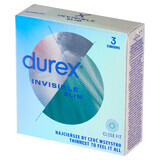 Durex Invisible Close Fit, preservativi abbinati, 3 pezzi