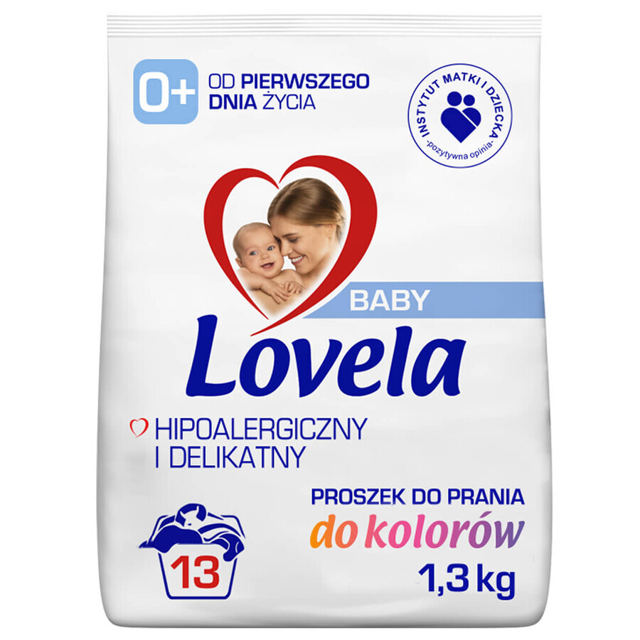 Lovela Baby, hypoallergenic washing powder for children's clothes, color, from birth, 1.3 kg