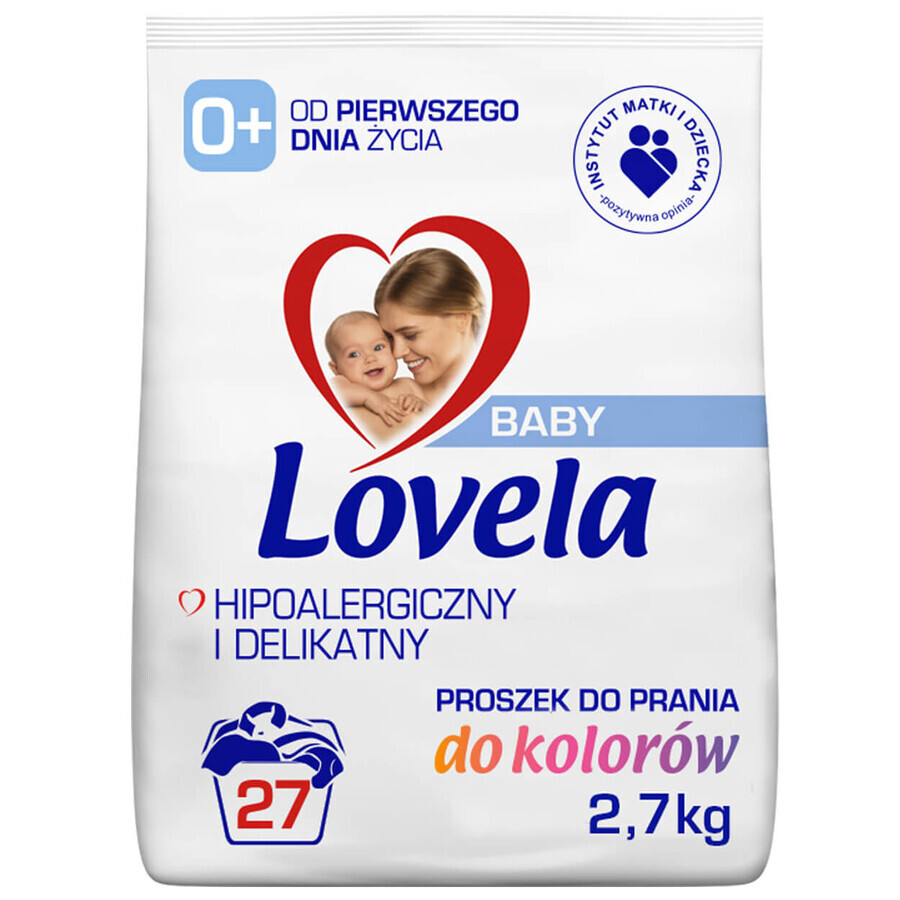 Lovela Baby, polvere per lavare i vestiti dei bambini, ipoallergenica, colore, dalla nascita, 2,7 kg