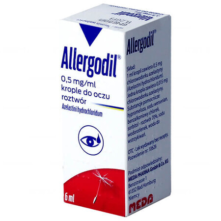 Allergodil 0,5 mg/ml, oogdruppels, oplossing 6 ml