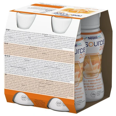 Resource 2.0, nutritional preparation, pineapple-mango flavor, 4 x 200 ml