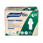 Vuokkoset, biologisch katoenen nachtdoekjes, 100% Bio, Normale Vleugels, 9 stuks