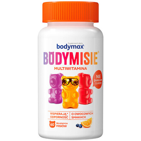 Bodymax Bodymisie, jelly beans voor kinderen vanaf 3 jaar en volwassenen, fruitsmaak, 60 stuks