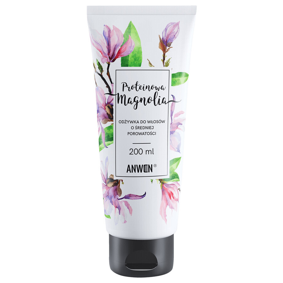 Anwen Protein Magnolia, balsam pentru păr cu porozitate medie, 200 ml