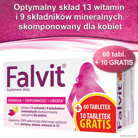 Falvit, 60 tabletten + 10 tabletten gratis