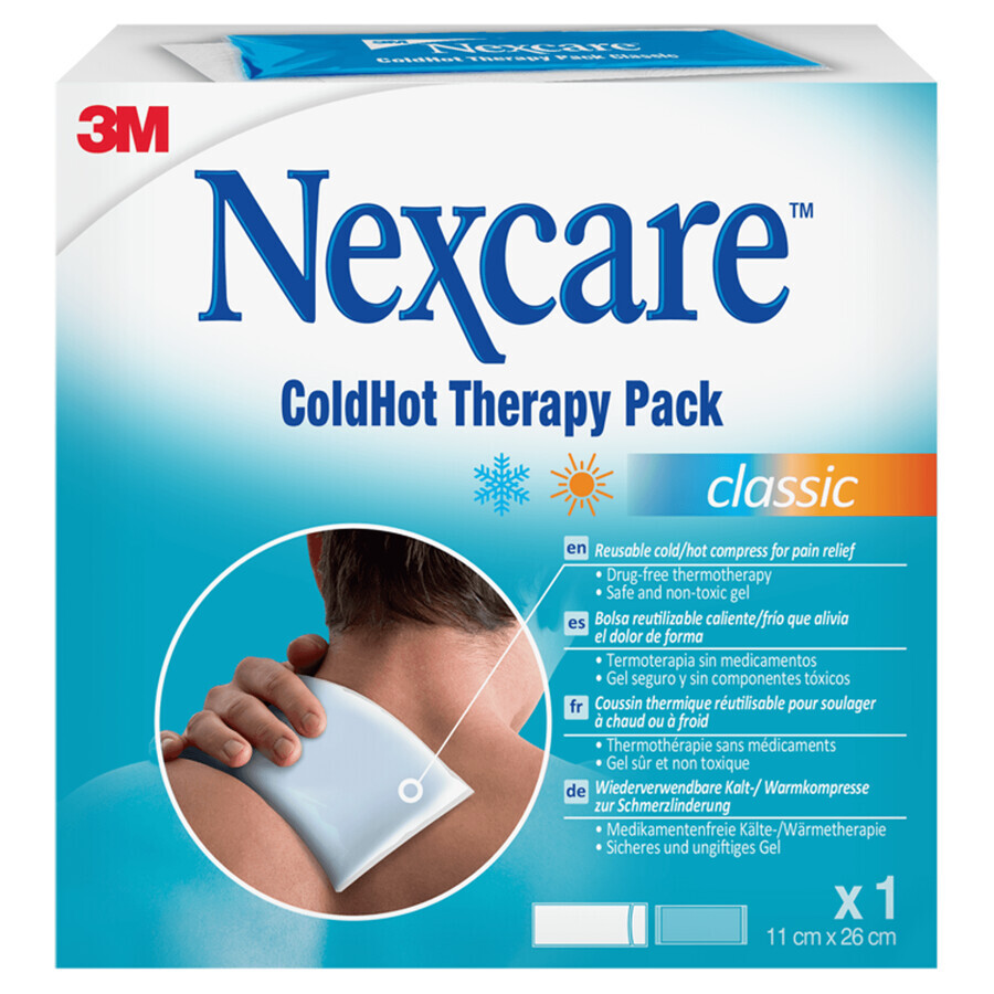 Nexcare ColdHot Classic, Warm-Kalt-Gelpackung, 11 cm x 26 cm, 1 Stück