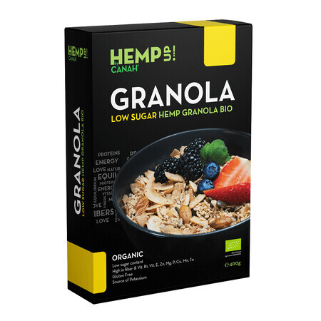 Zuckerarmes Hanf-Granola Bio, 400 Gramm, Canah