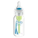 Dr. Brown's Medical, standaard anti-koliekfles met speen, niveau 1, voor baby's met gespleten lip of gehemelte, 120 ml