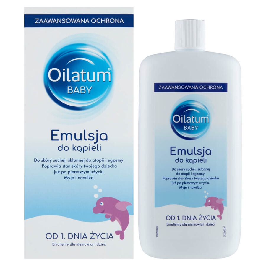 Oilatum Baby Advanced Protection, emulsione per il bagno dal primo giorno di vita, 500 ml