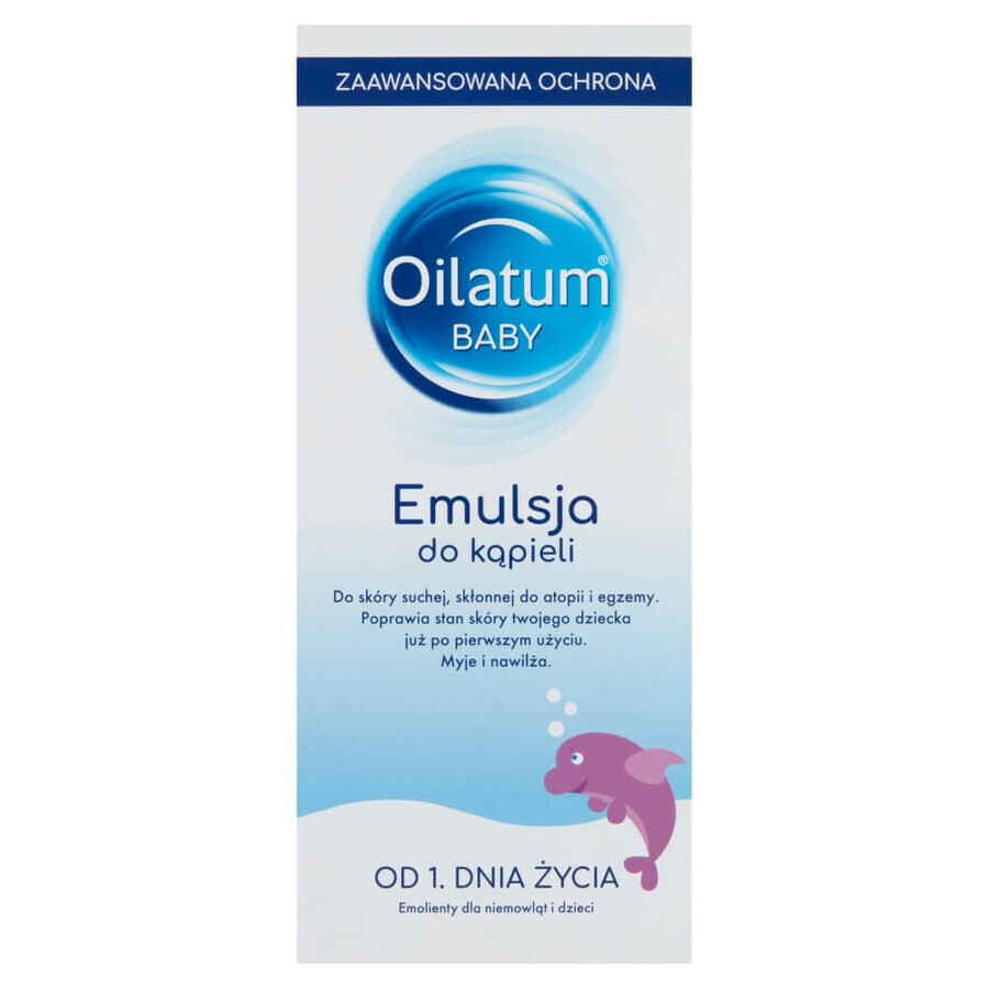 Oilatum Baby Advanced Protection, emulsione per il bagno dal primo giorno di vita, 500 ml