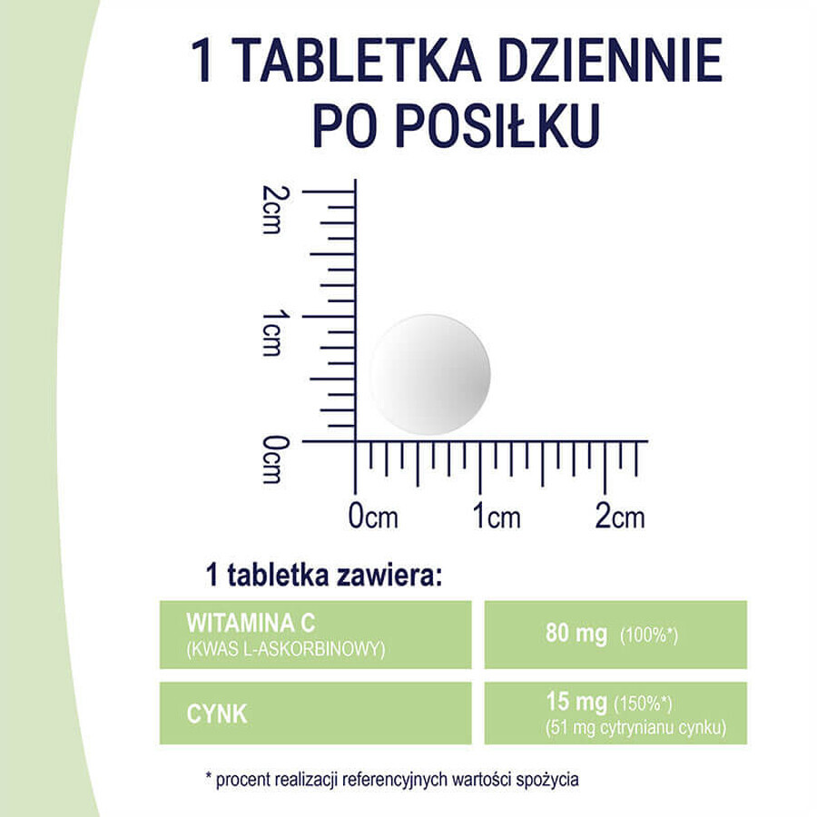 Naturell Bio Zink + C, 60 tabletten + 40 tabletten gratis