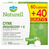 Naturell Bio Zink + C, 60 tabletten + 40 tabletten gratis