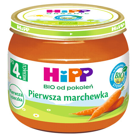 HiPP Légumes Bio, première carotte, après 4 mois, 80 g