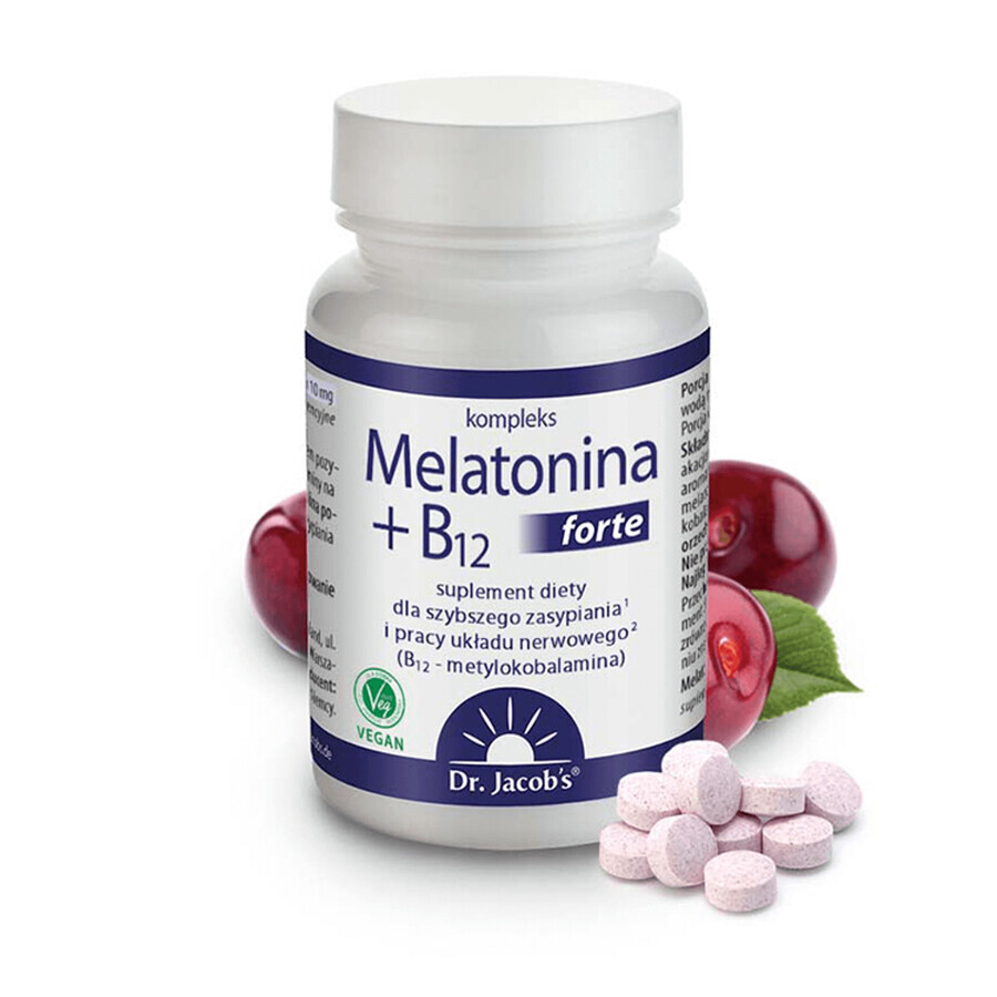 Dr. Jacob's Melatonina + B12 Complex Forte, 90 comprimidos