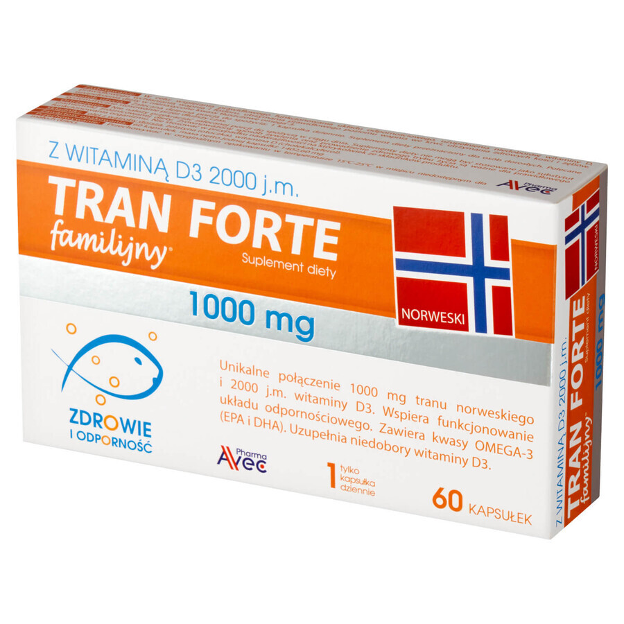 Avec Pharma Tran Familijny Forte, 60 capsules