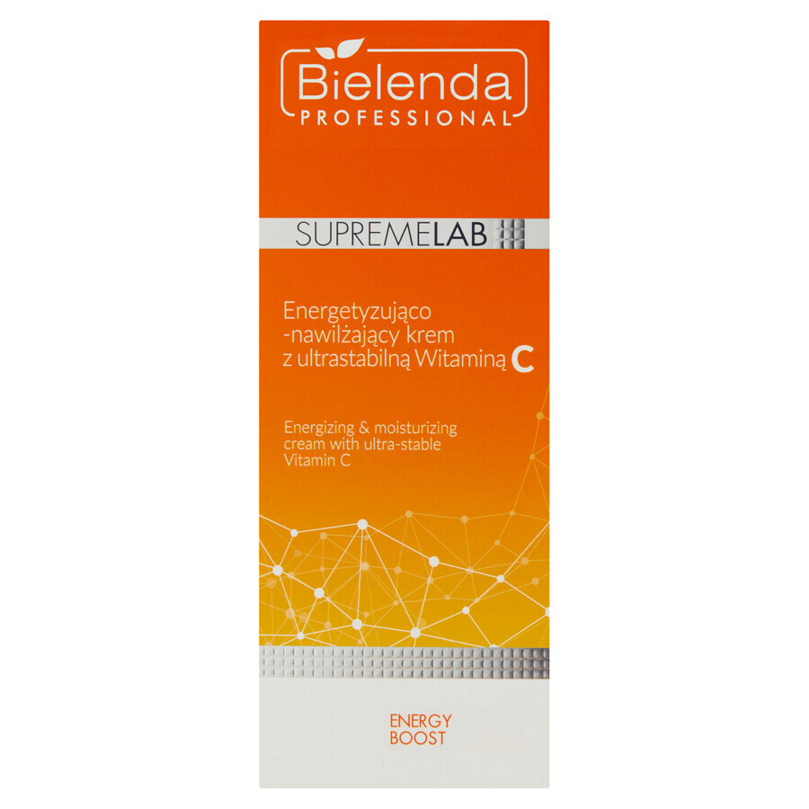 Bielenda Professional SupremeLAB Energy Boost, crème visage énergisante et hydratante à la vitamine C, 50 ml