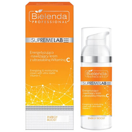 Bielenda Professional SupremeLAB Energy Boost, crème visage énergisante et hydratante à la vitamine C, 50 ml