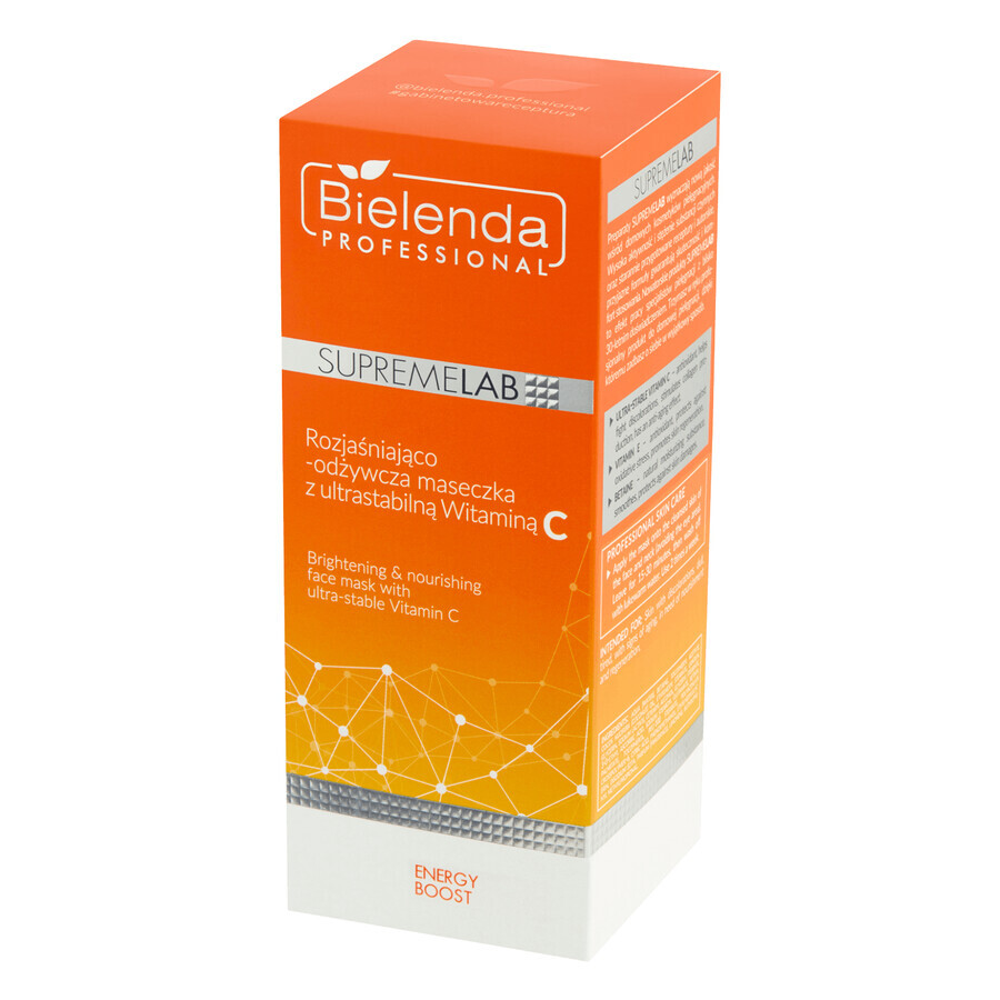 Bielenda Professional SupremeLAB Energy Boost, verhelderend en revitaliserend gezichtsmasker met vitamine C, 70 ml