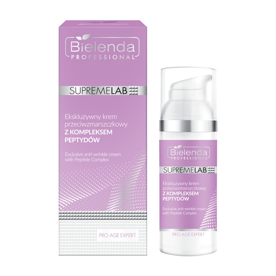 Bielenda Professional SupremeLAB Pro Age Expert, cremă de față antirid exclusivă cu complex peptidic, 50 ml