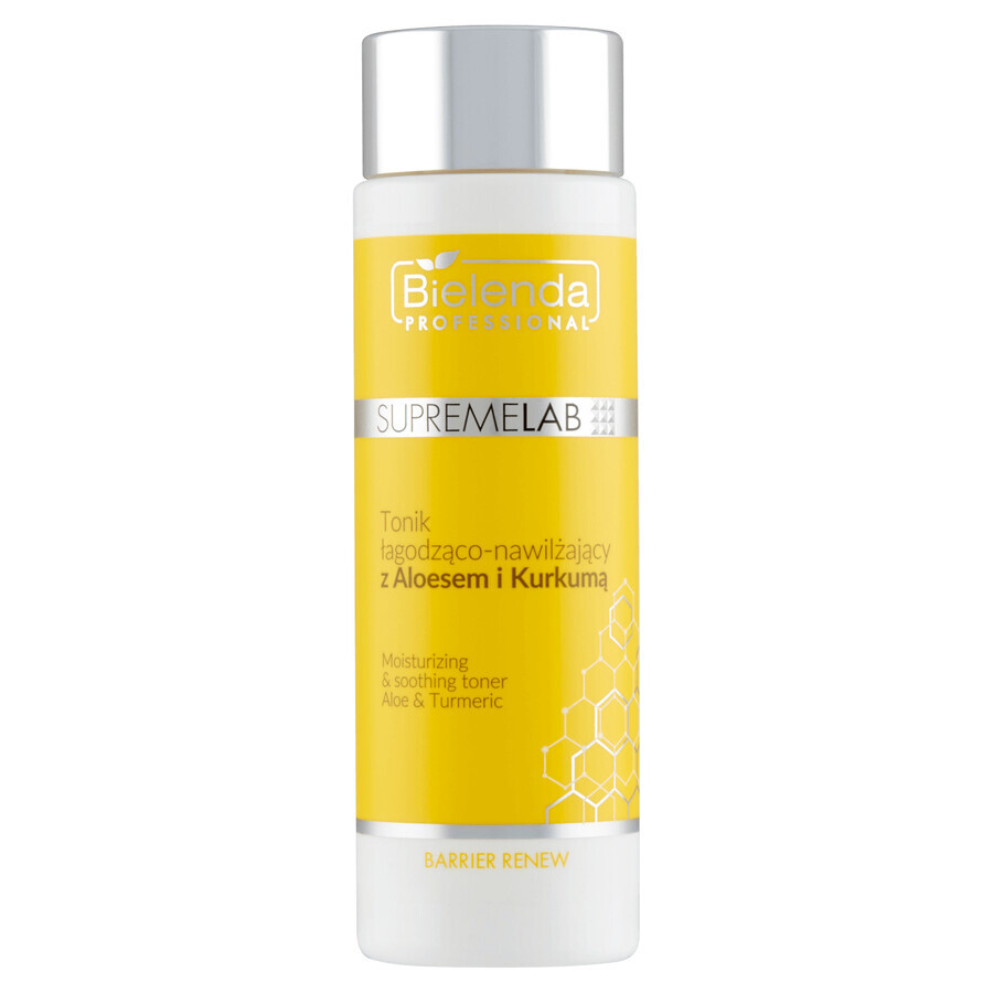 Bielenda Professional SupremeLAB Barrier Renew, tonique facial apaisant et hydratant à l'aloe vera et au curcuma, 200 ml